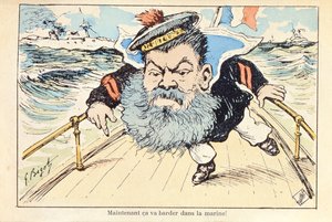 Karikatur des Marineministers Camille Pelletan (1846-1915)